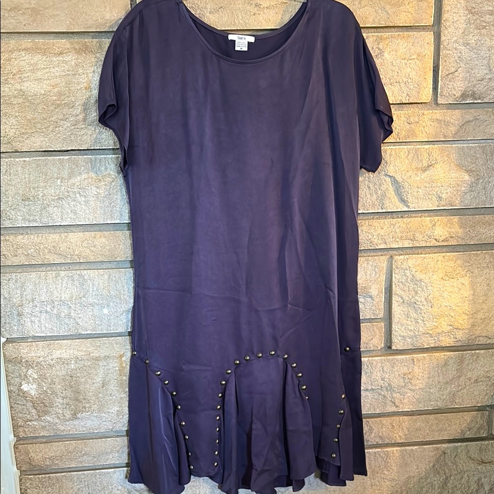 Bar III Blue Ruffled Mini Dress